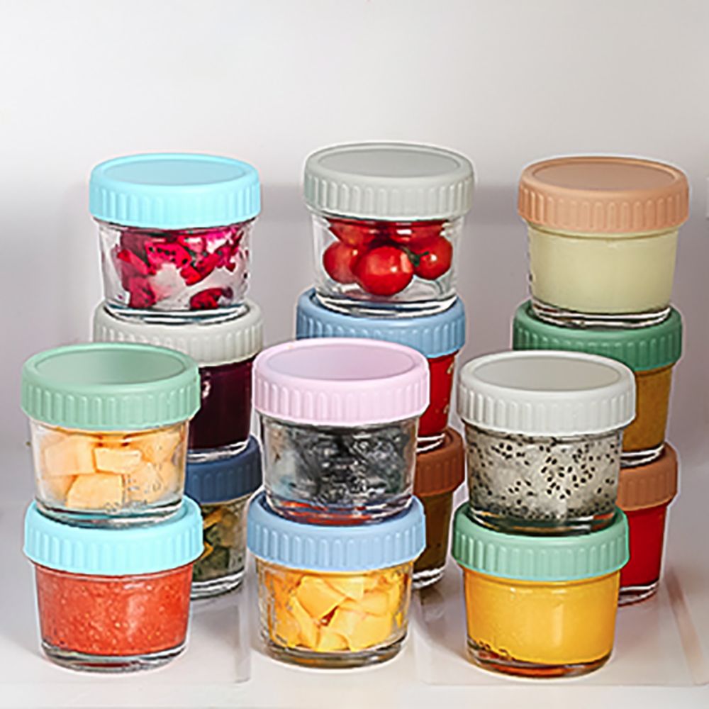 6pcs Glass Baby Food Jar Reusa - Sauce Dipping Cup 评论和价格