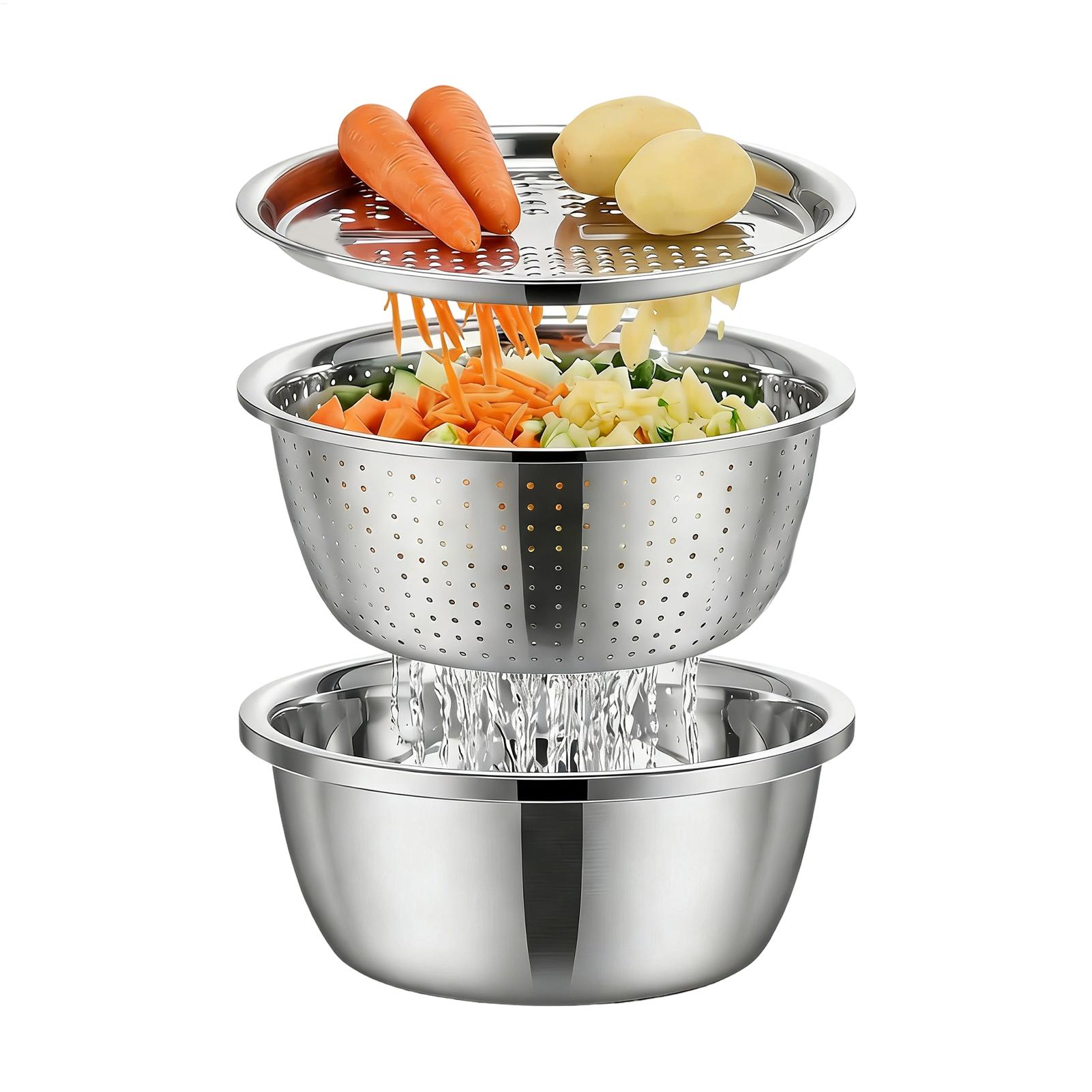 Stainless Steel Colander Strai - Meal Prep With Rice 评论和价格