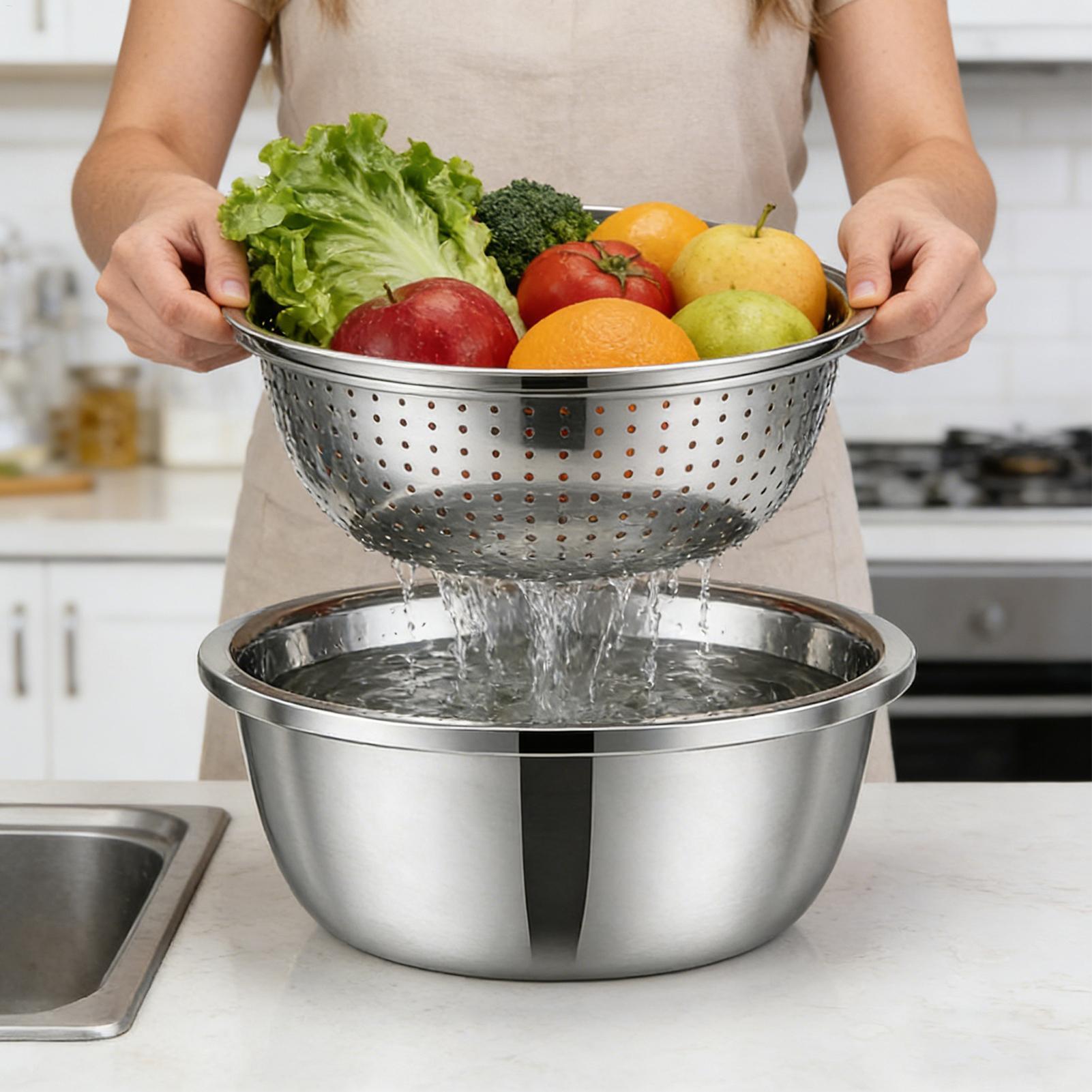 Stainless Steel Colander Strai - Meal Prep With Rice 评论和价格