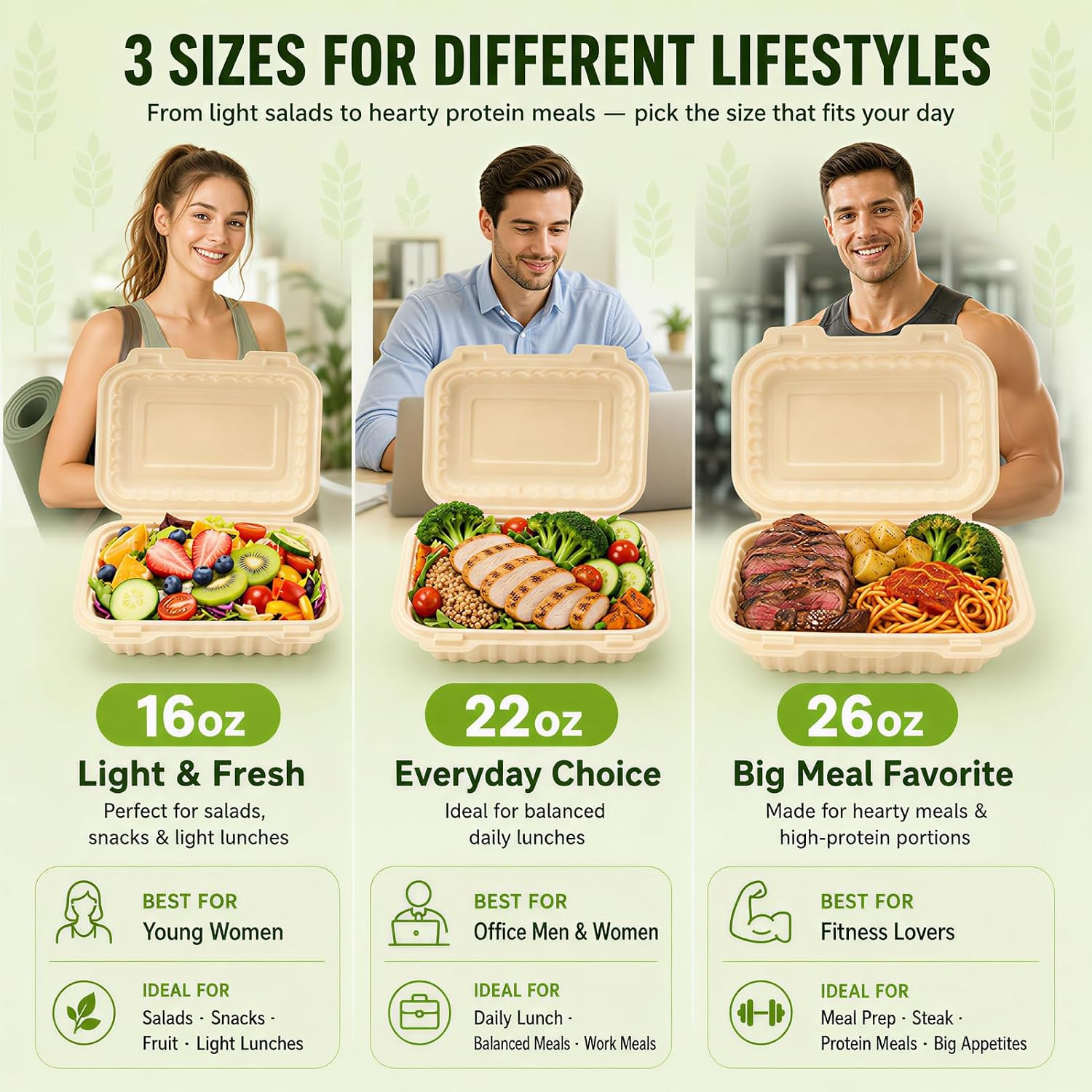 50 Pack 16oz Clamshell Take Ou - Meal Prep With Rice 评论和价格