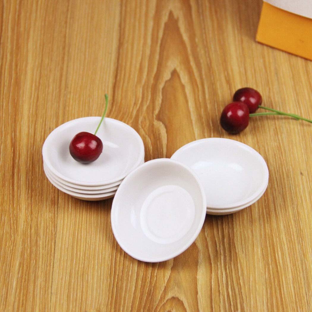 5pcs White Plastic Sauce Dishe - Sauce Dipping Cup 评论和价格