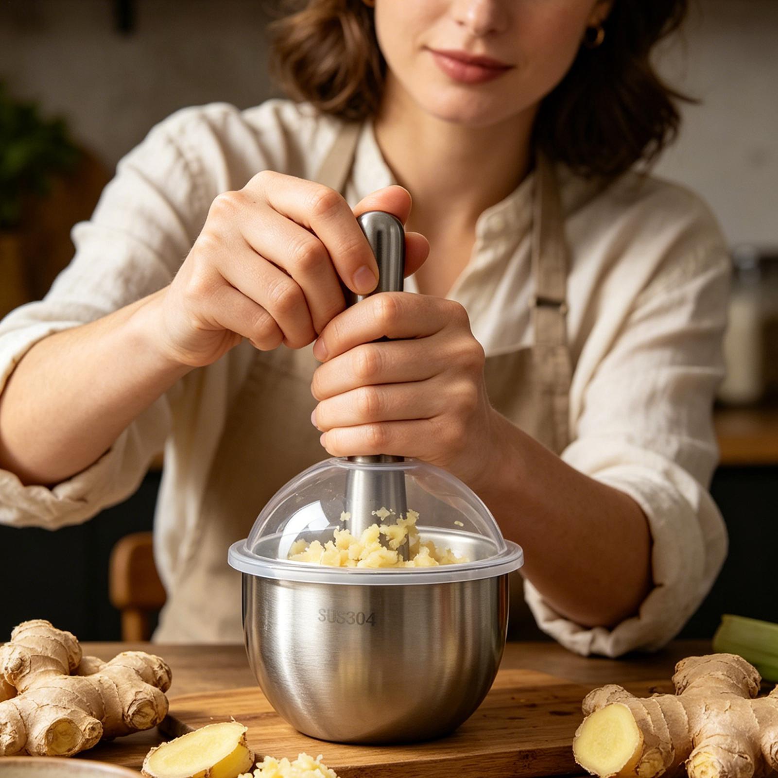 Garlic Mincer Tool Manual Food - Meal Prep Manual 评论和价格