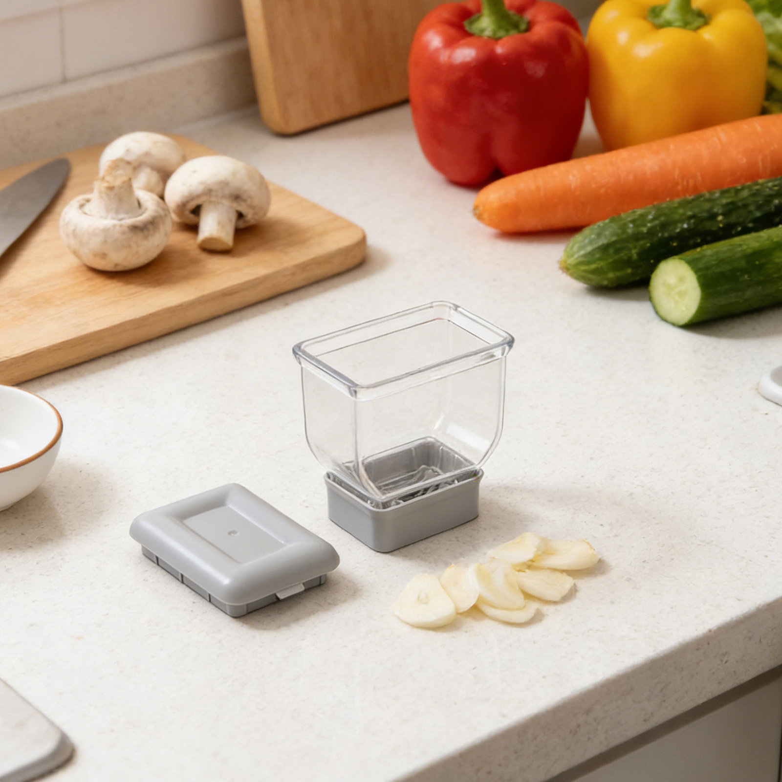 Mini Garlic Dicer Press Garlic - Meal Prep Quick And Easy 评论和价格